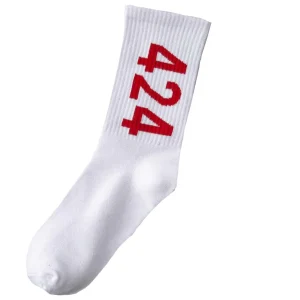 "424" Chaussettes Blanches Montantes Streetwear - URB1™