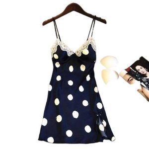 Robe Dentelle A Pois Sexy