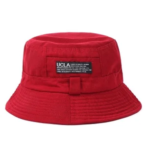 "UCLA" Chapeau Bob Rouge Streetwear - URB1™