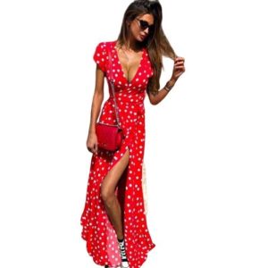 Robe D Ete A Pois Droite