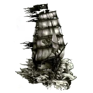 "BLACK PEARL" Tatouage Éphémère Waterproof Pirate - URB1™
