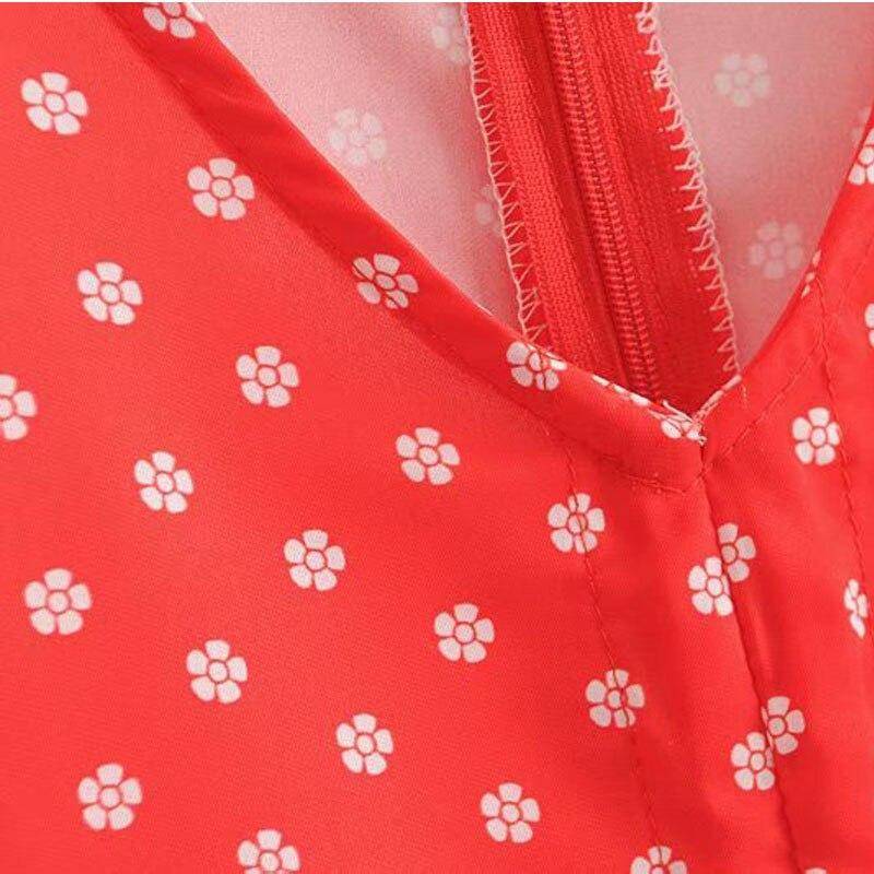 Robe A Pois Courte Ete Rouge – Image 5