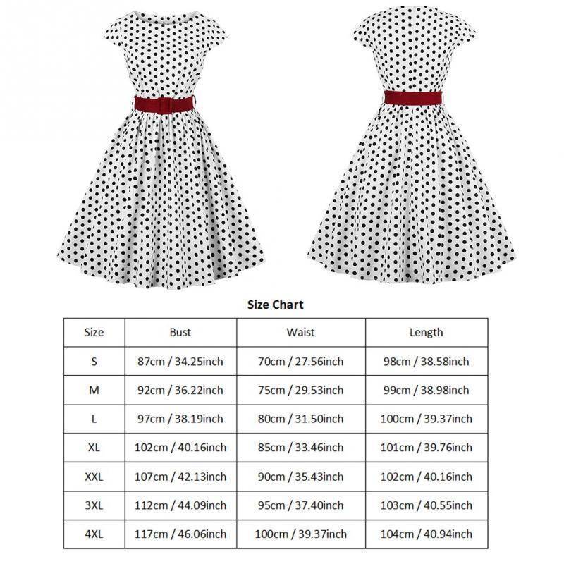 Robe A Pois Ceinture Vintage Femme – Image 6