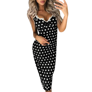 Robe De Soirée À Pois Noire