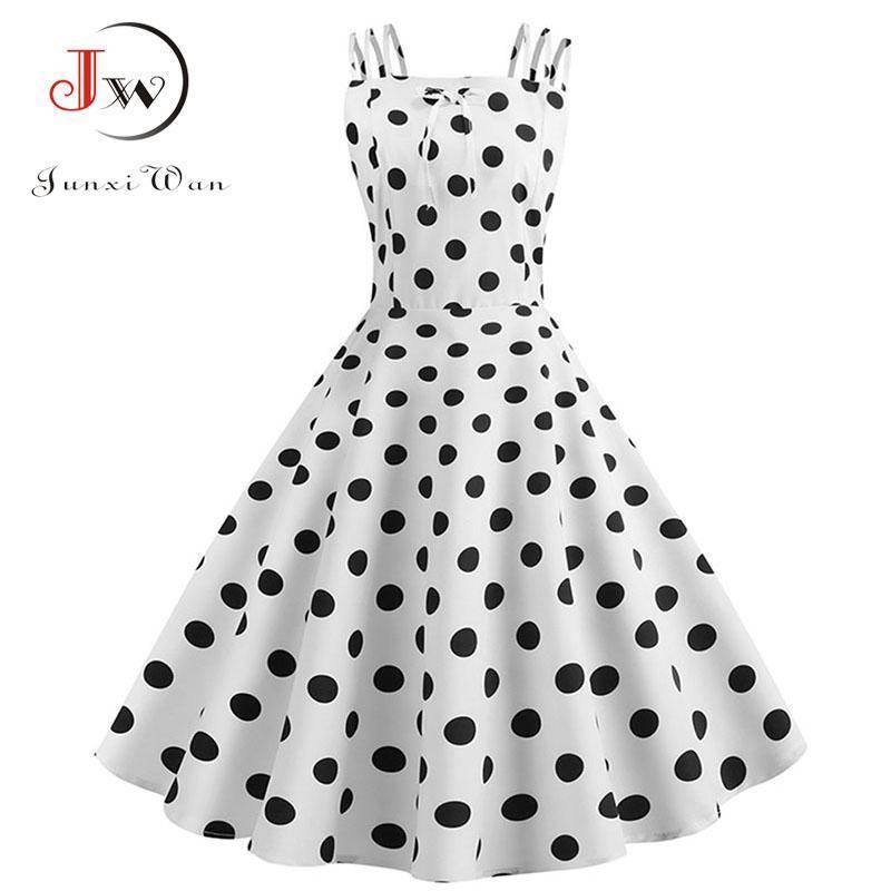 Robe D Ete A Pois Vintage A Grande Taille – Image 4