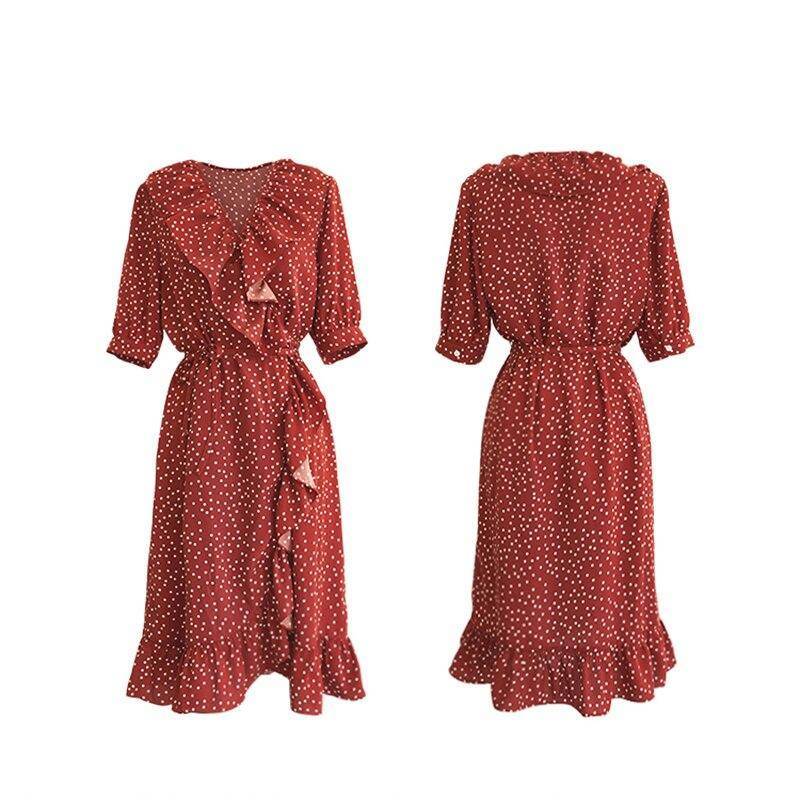 Robe A Pois Courte En Lin Ete – Image 6