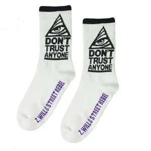 "DON'T TRUST ANYONE" Chaussettes Montantes Streetwear - URB1™