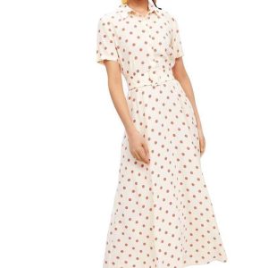 Robe A Pois Ceinture Jupe Courte Ete Femme
