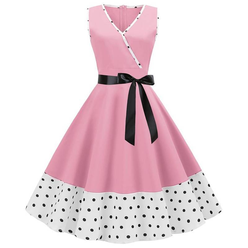 Robe A Pois Ceinture Grande Taille Femme – Image 5