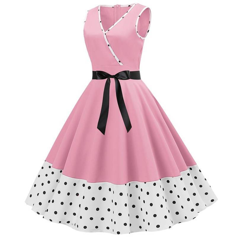 Robe A Pois Ceinture Grande Taille Femme – Image 6