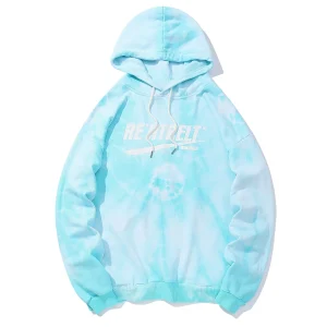 "TIE AND DYE" Sweat-shirt Hoodie à capuche Bleu - URB1™
