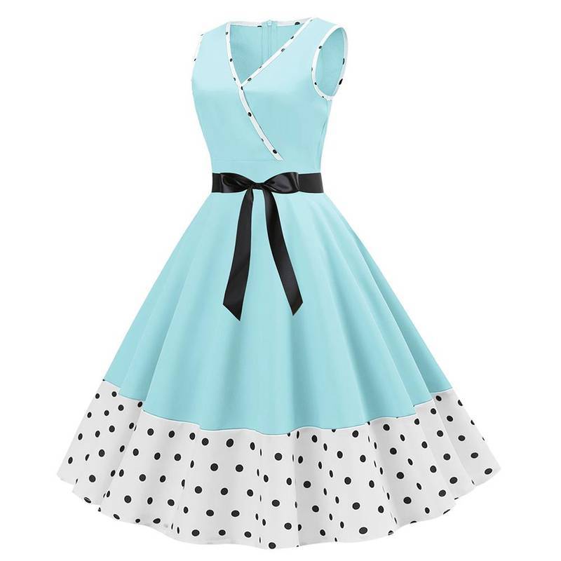 Robe A Pois Ceinture Grande Taille Femme – Image 4