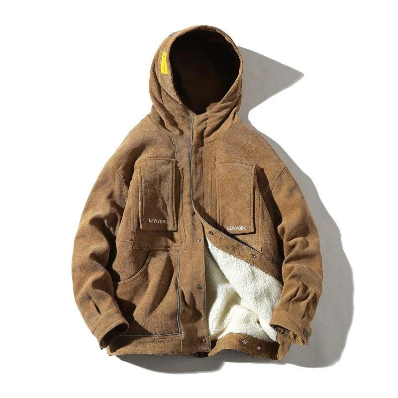 "SETMOHG" Manteau Blouson Noir Velour Mouton - URB1™ – Image 7