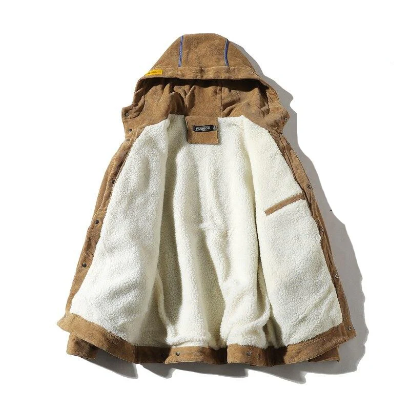 "SETMOHG" Manteau Blouson Noir Velour Mouton - URB1™ – Image 9