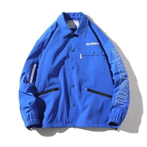 "ACE REAPER" Veste coupe Vent Bleu Streetwear - URB1™