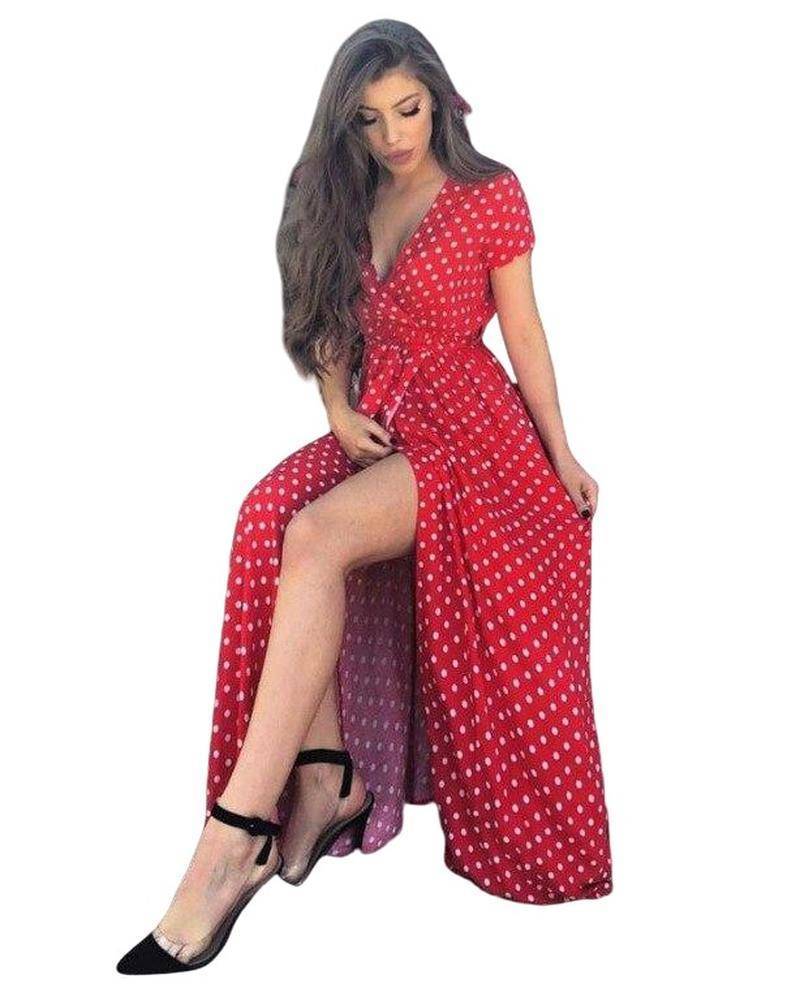 Robe Boheme A Pois Vetement Femme Style