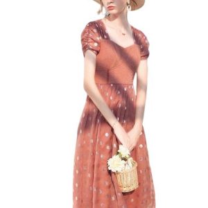 Robe Longue A Pois Mousseline