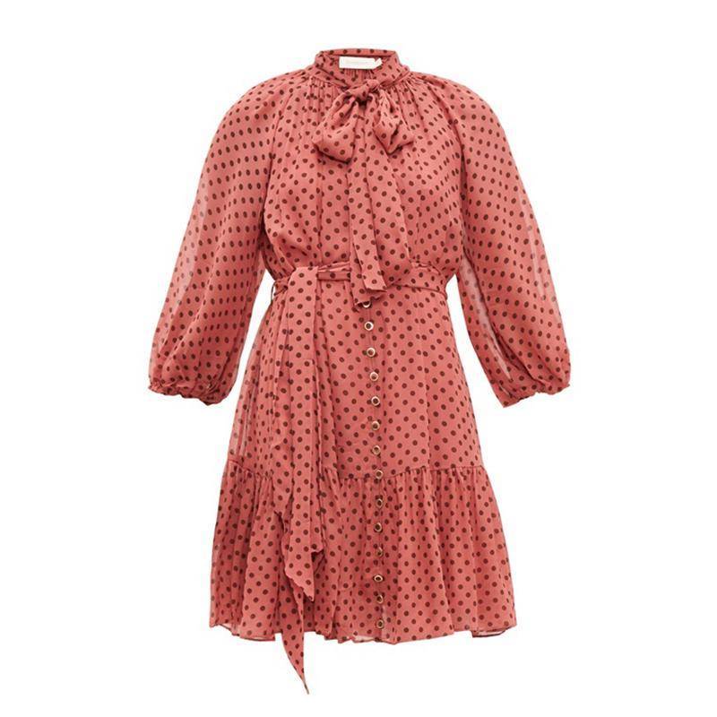 Robe A Pois Ceinture Noeud – Image 3