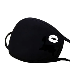 "KISS" MASQUE EN TISSU NOIR ET BLANC STREETWEAR - URB1™