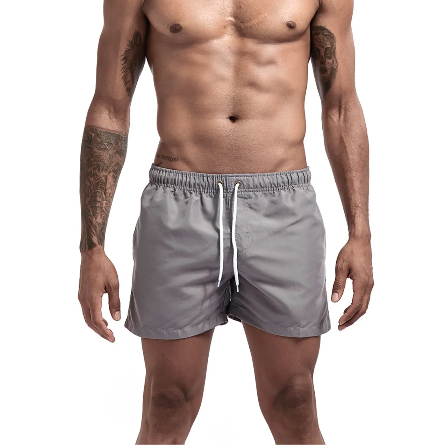 "SWIM" Maillot de bain Short de plage Homme couleur Gris - URB1™ – Image 3