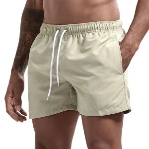 "SWIM" Maillot de bain Short de plage Homme couleur Kaki -  URB1™
