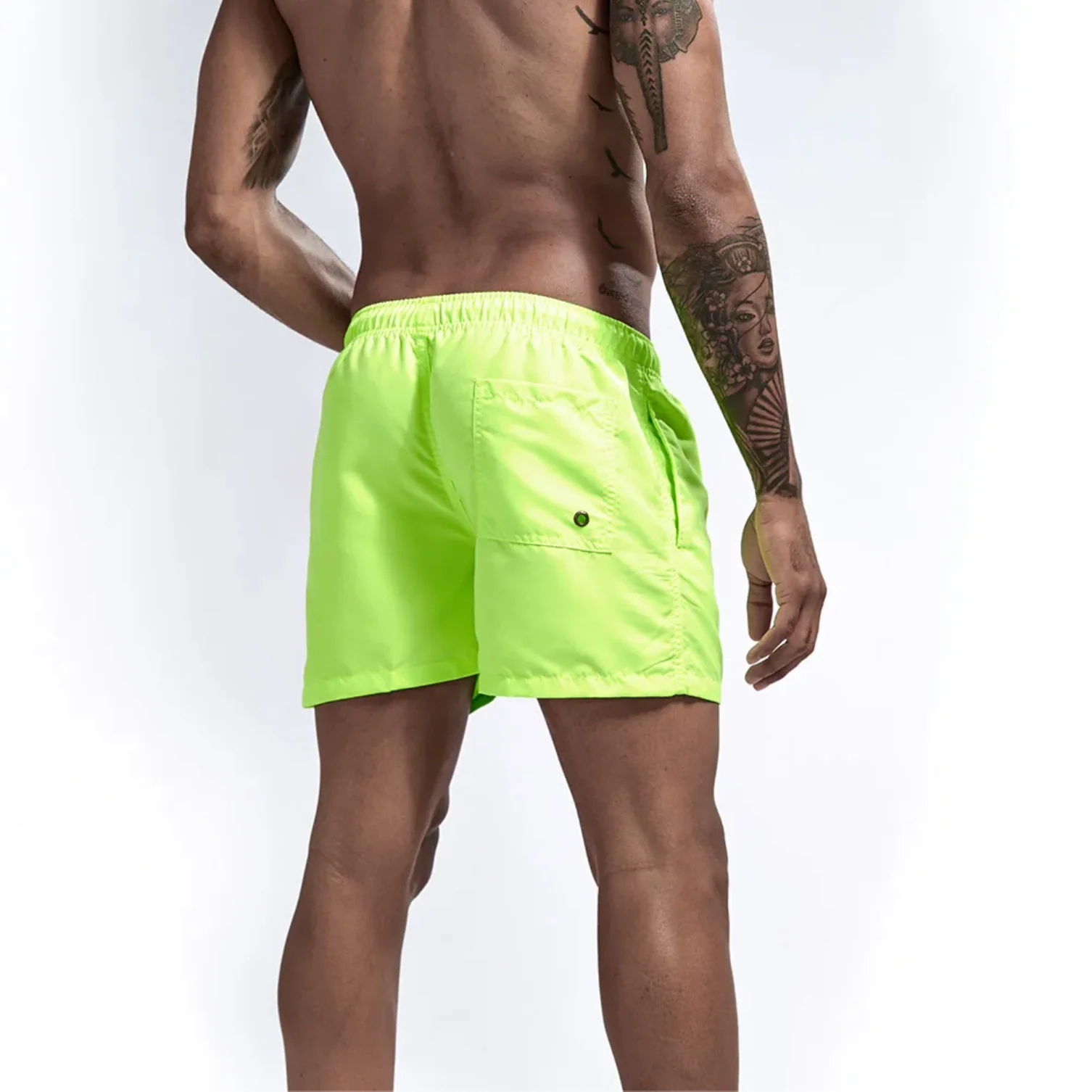 "SWIM" Maillot de bain Short de plage Homme couleur Vert Fluo - URB1™ – Image 2