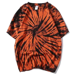 "Tie And Dye" T-shirt Orange Délavé oversize - URB1™