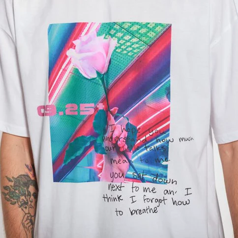 "09.25" T-shirt Noir Oversize Imprimé - URB1™ – Image 9