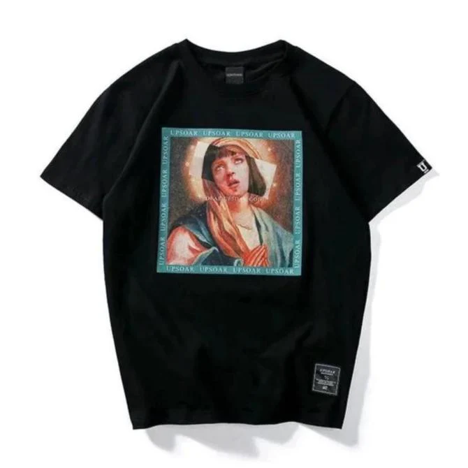 "UPSOAR" Tshirt Imprimé Streetwear Noir - URB1™