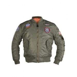 Bomber MA1 Patches Enfant Olive