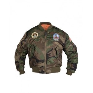 Bomber MA1 Patches Enfant Woodland