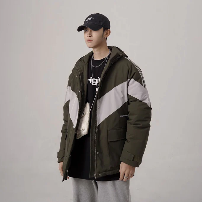 "WRITERS" doudoune veste matelassée Vert Militaire - URB1™ – Image 5