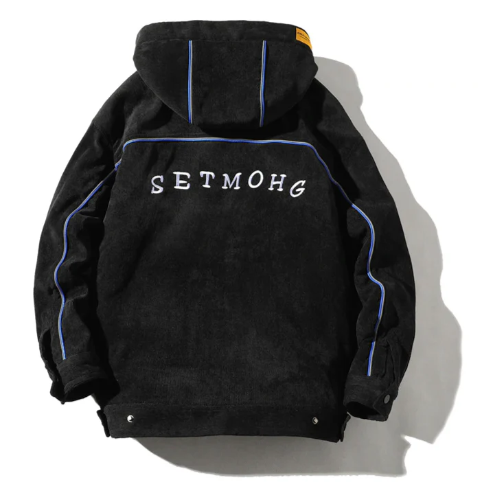 "SETMOHG" Manteau Blouson Noir Velour Mouton - URB1™ – Image 3