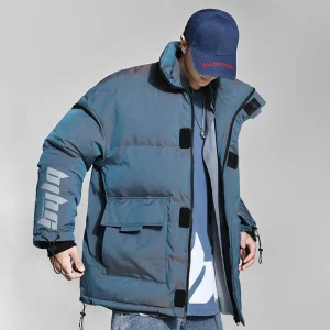 "BJHG" Parka Doudoune Bleu Streetwear - URB1™